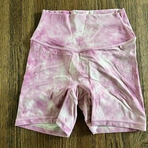 Paragon Fitwear Pink Tie-Dye sculpt-seam biker shorts